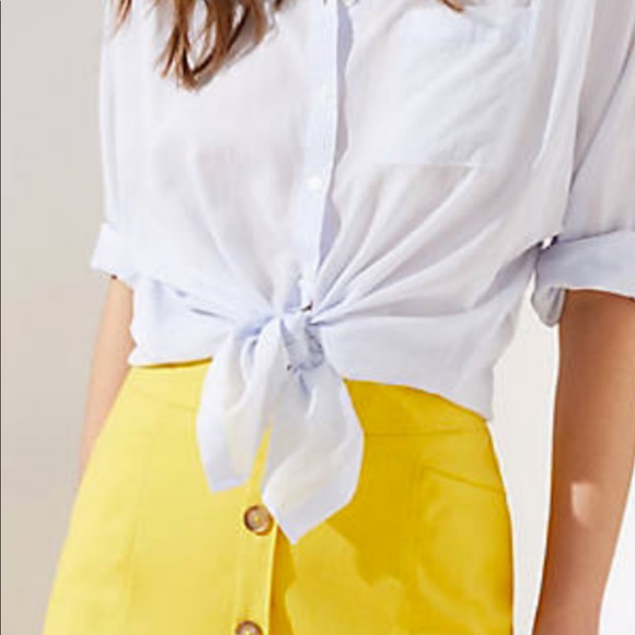 LOFT shift skirt. I have 00P and a 0P. Yellow - Picture 2 of 5